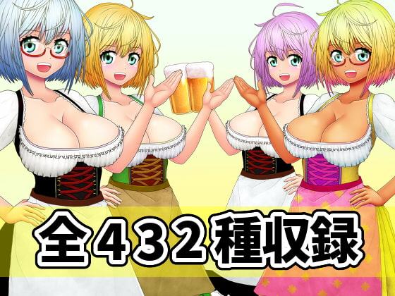 看板娘の立ち絵全身素材～ディアンドル～