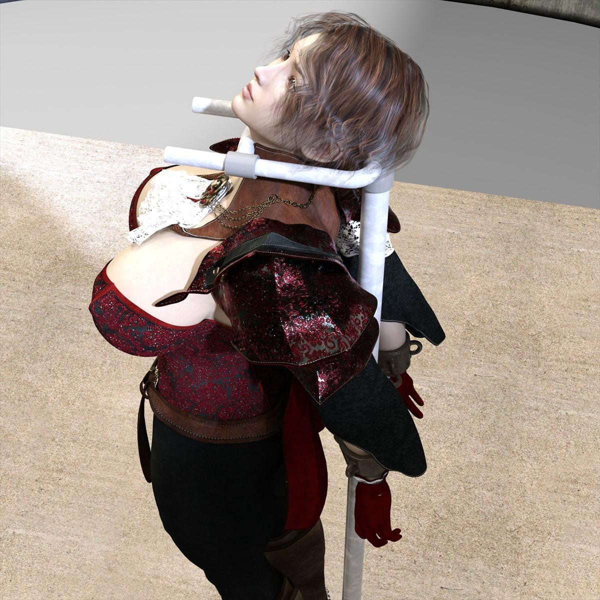 アナを触手浣腸責め