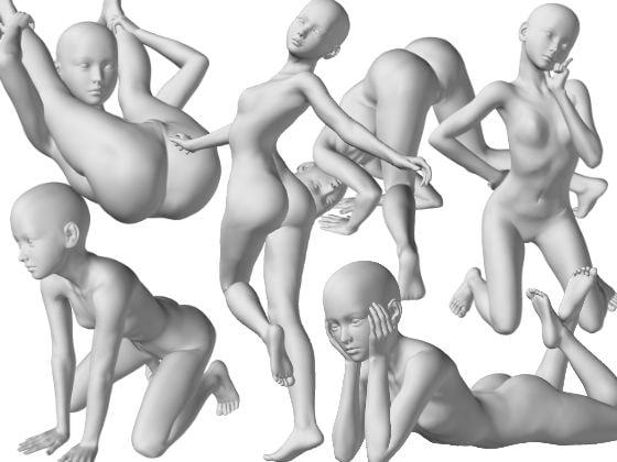女体絵師のためのポーズ集 ロリモデル編
