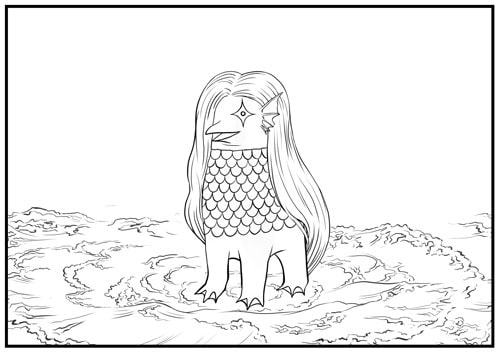 瑞獣招来図画 塗り絵付き