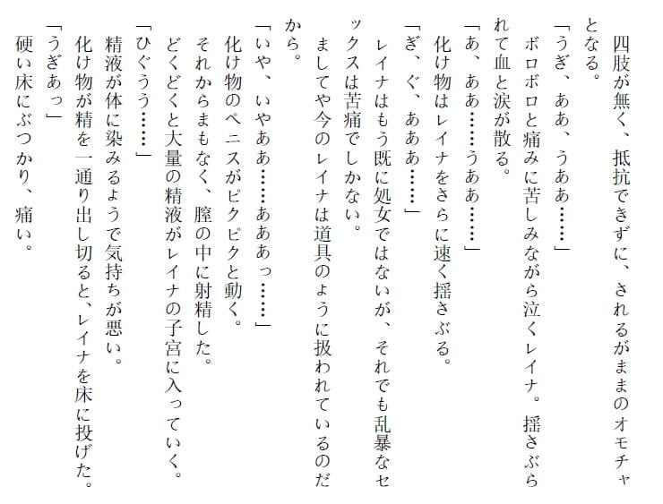 非常に可哀想なレイナちゃん ～超猟奇グロテスク官能小説(超短編)～