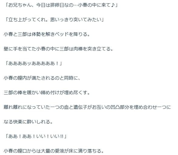 兄と妹の受精の為の子作り近親相姦『男の子と女の子の子供を作って私達みたいになってもらおうよ』