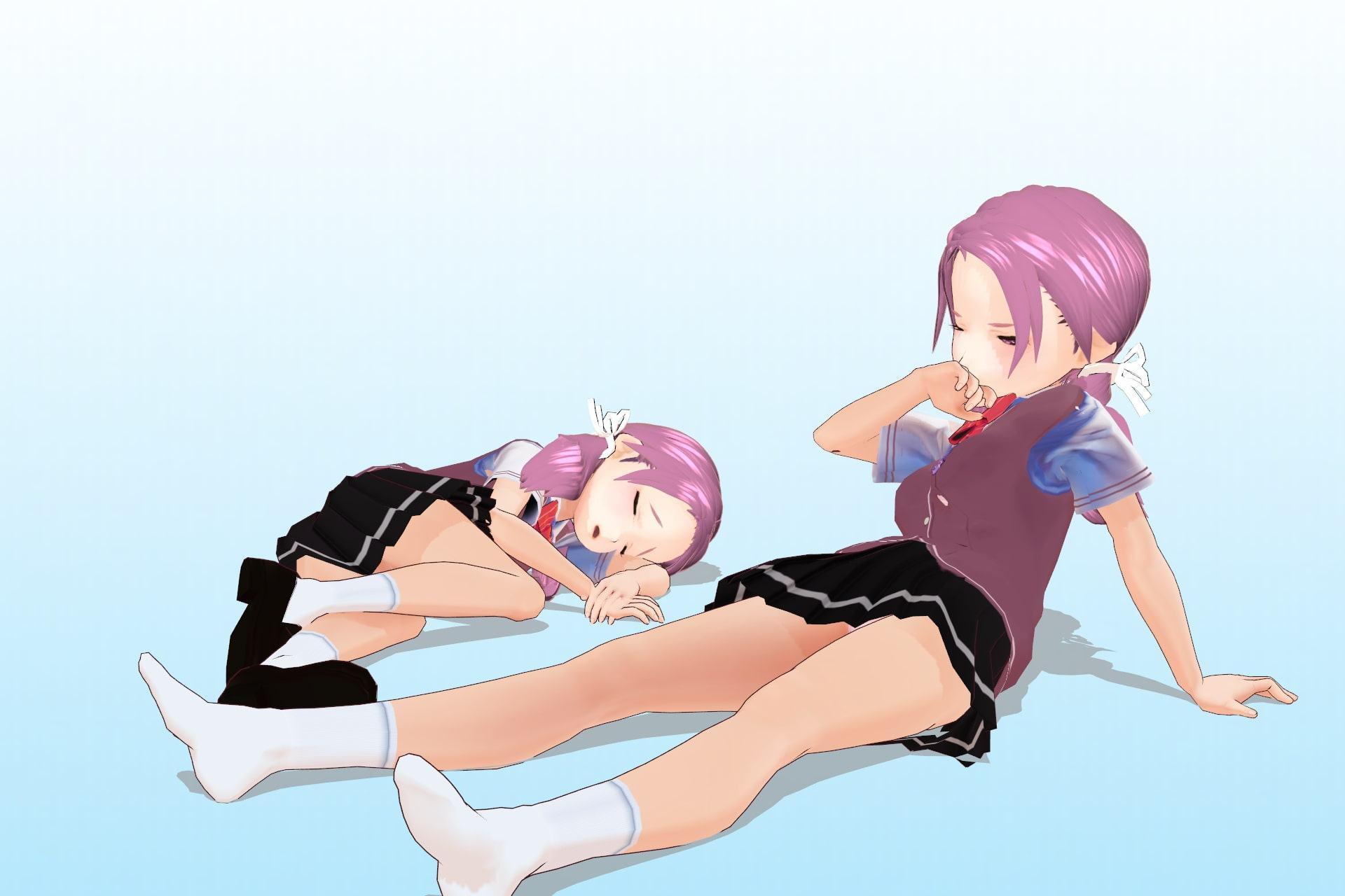 私立あかね高等学校 ○年3組 出席番号30番 雪平 歌穂 夏服3Dモデルデータ