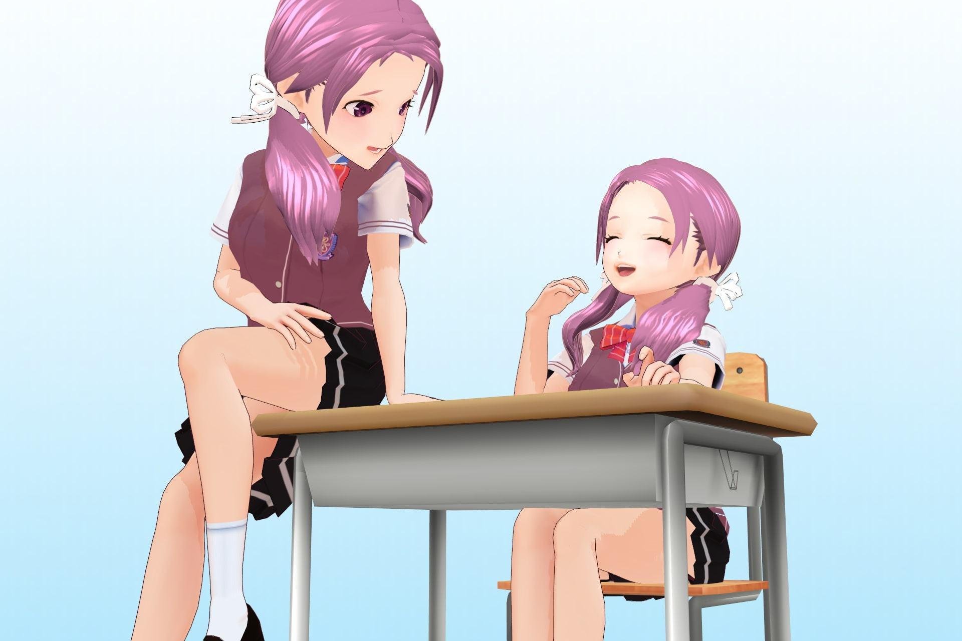 私立あかね高等学校 ○年3組 出席番号30番 雪平 歌穂 夏服3Dモデルデータ