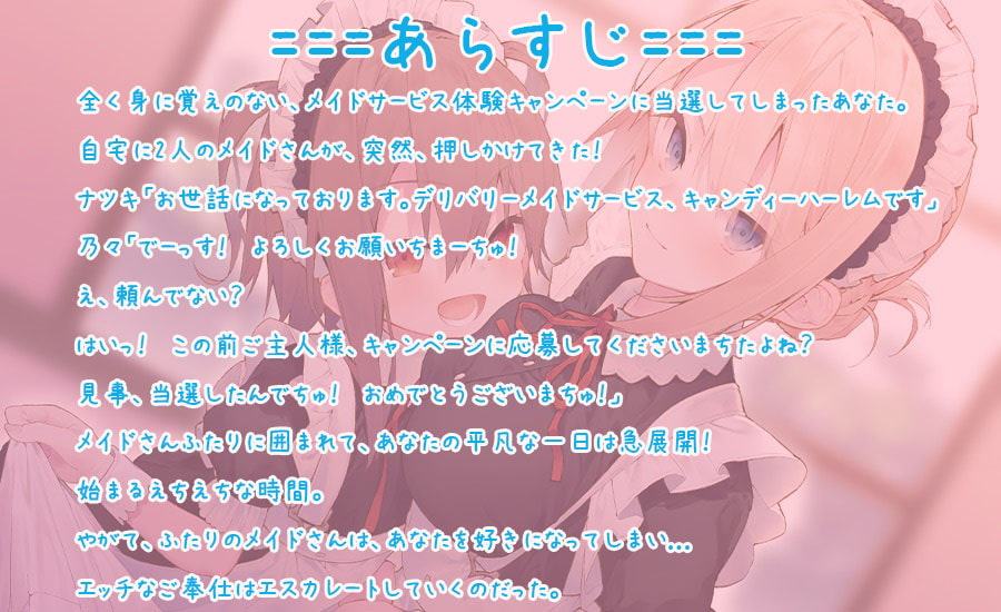 押しかけメイドのハーレムご奉仕♪どちらのメイドがお好みでちゅか?