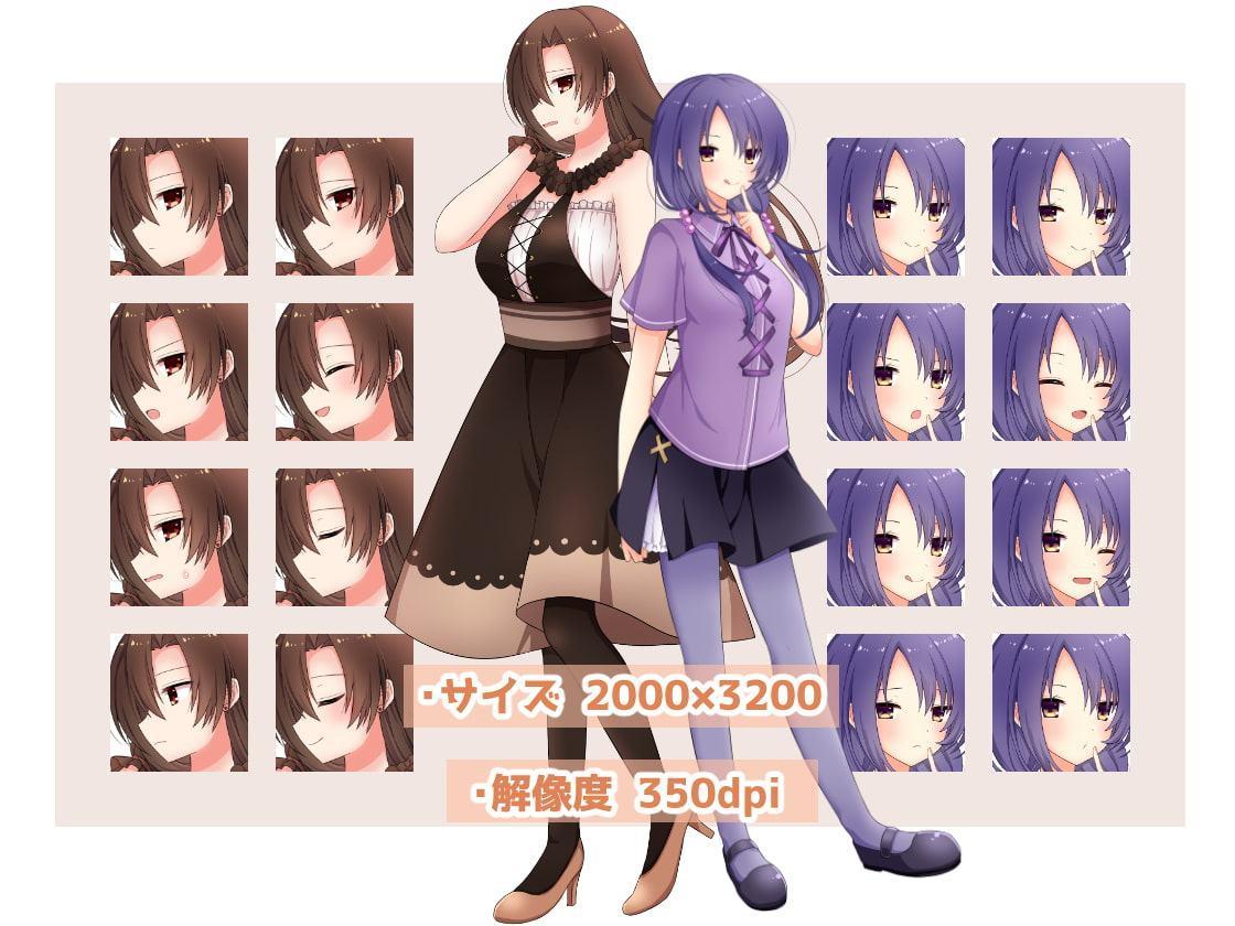 女の子の立ち絵セット