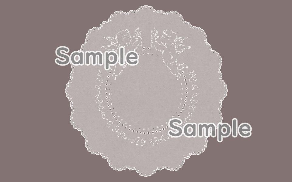 丸いレースの背景素材4種×2色(1920×1200・800×600px)