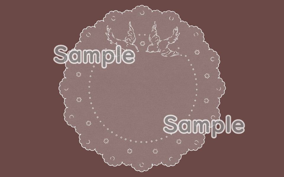 丸いレースの背景素材4種×2色(1920×1200・800×600px)