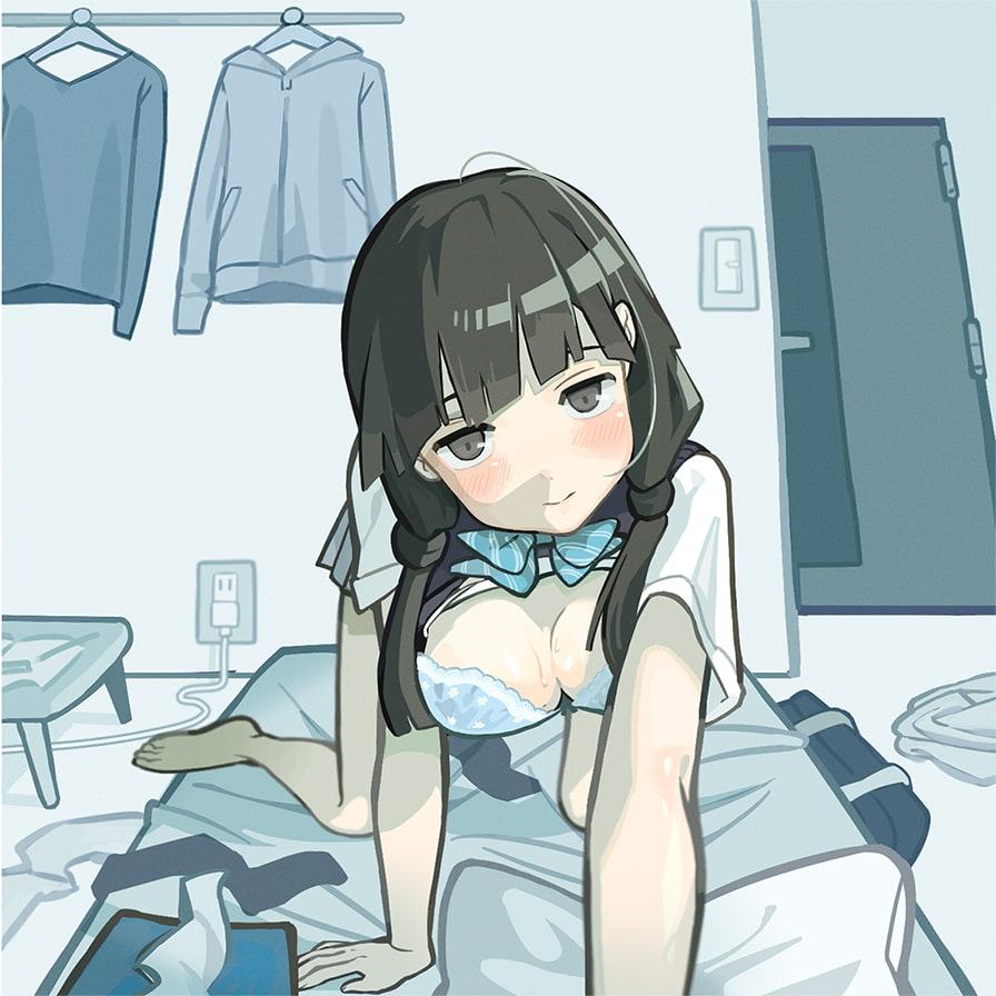 ジト目ぱっつん巨乳後輩に優しく耳舐め搾精されちゃうオナニーサポート音声