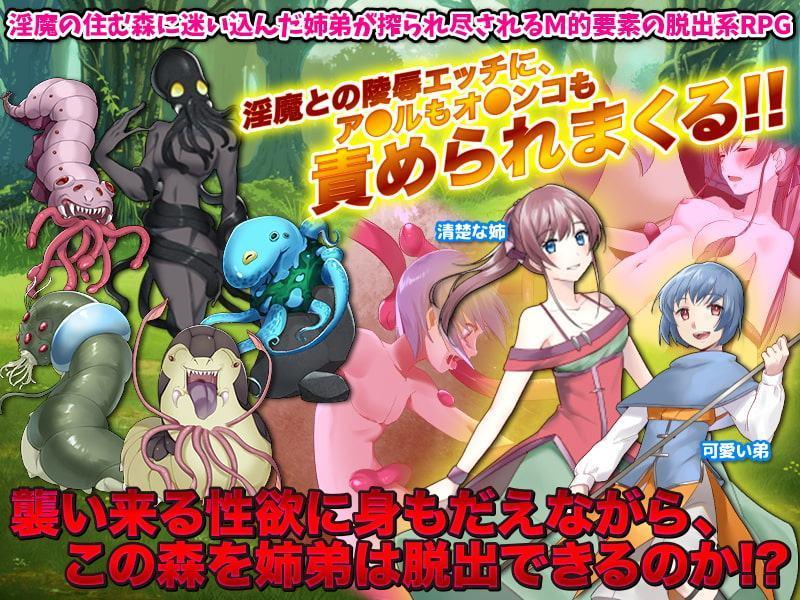 サキュバスの森に迷い込んだ姉弟を脱出させるゲーム