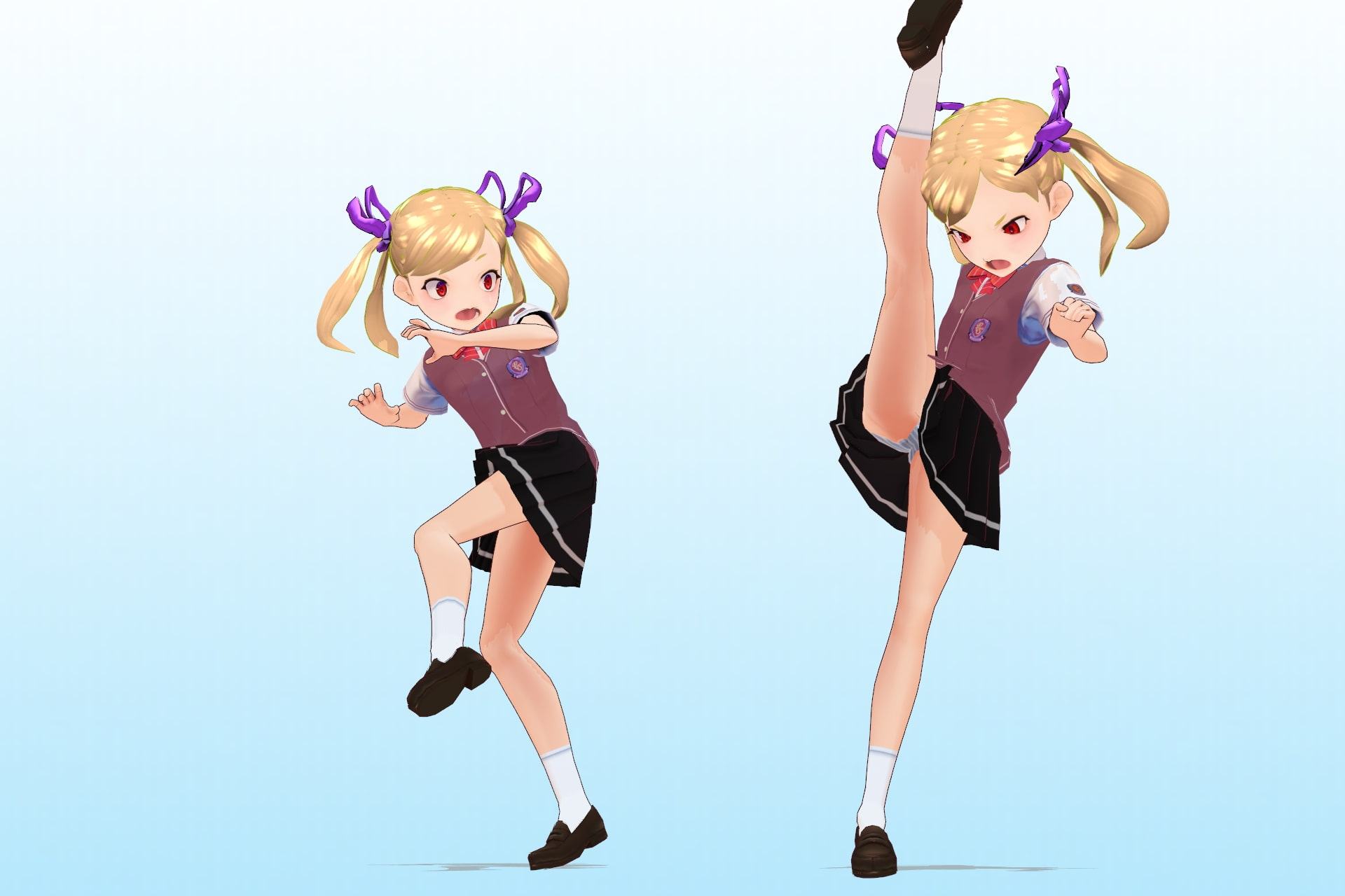 私立あかね高等学校 〇年3組 出席番号2番 エンマ デロッシ 夏服3Dモデルデータ