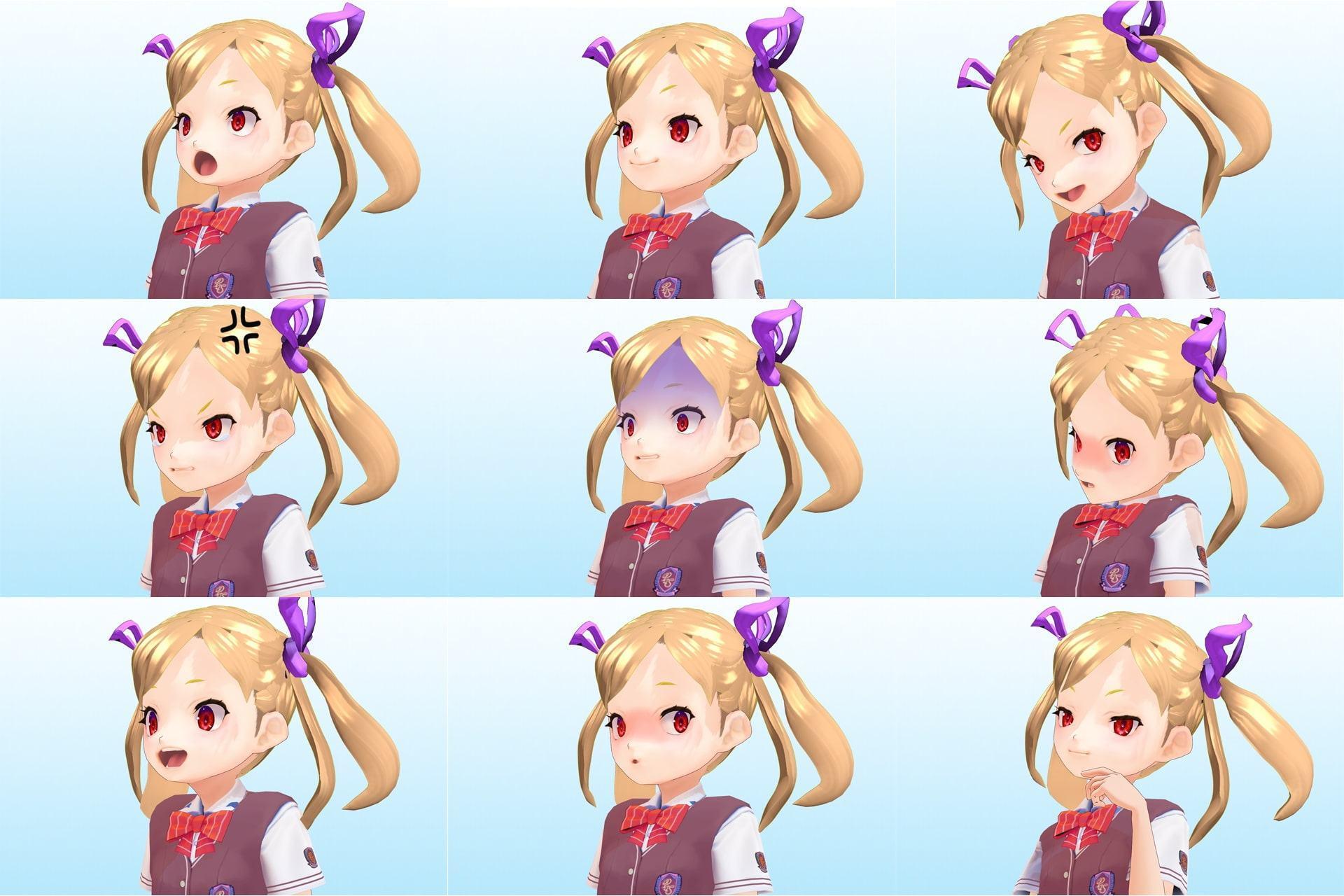 私立あかね高等学校 〇年3組 出席番号2番 エンマ デロッシ 夏服3Dモデルデータ