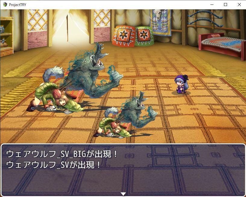 2D・RPG用敵グラフィック018”ウェアウルフ”