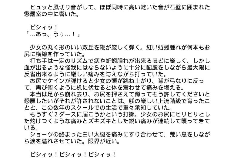 お嬢様たちのお仕置き