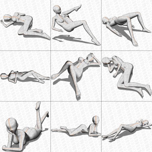 【ポーズ作画資料集003】全身ポーズ27点