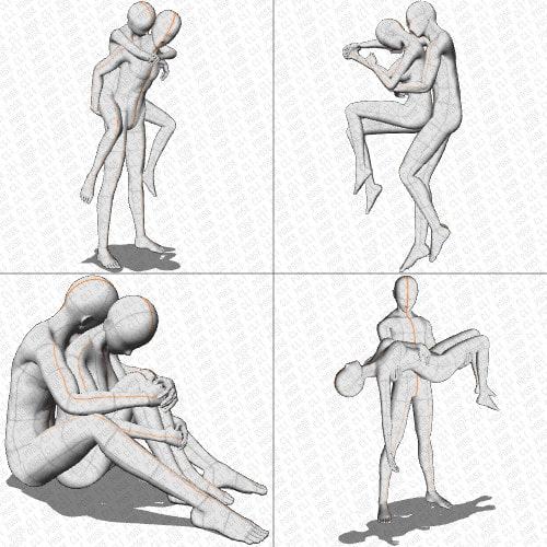 【ポーズ作画資料集005】全身ポーズ12点