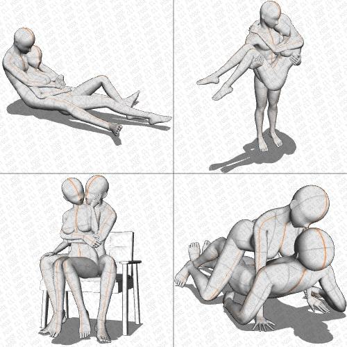 【ポーズ作画資料集005】全身ポーズ12点