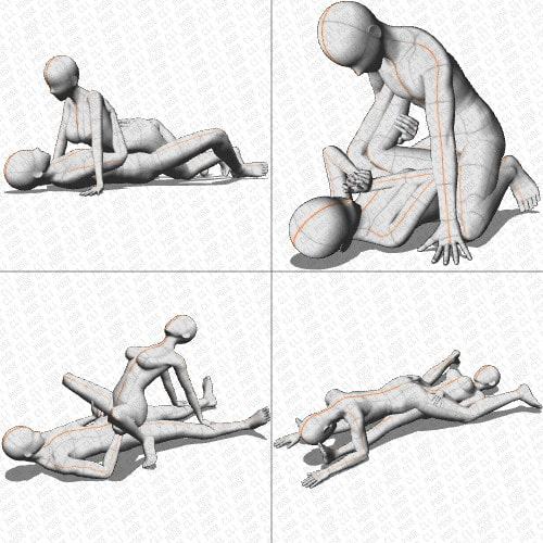 【ポーズ作画資料集007】48手ポーズ12点