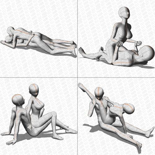 【ポーズ作画資料集007】48手ポーズ12点