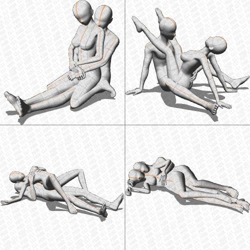 【ポーズ作画資料集010】48手ポーズ12点