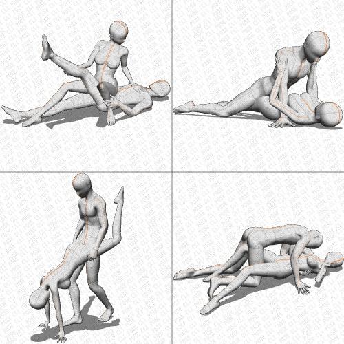 【ポーズ作画資料集016】48手ポーズ12点