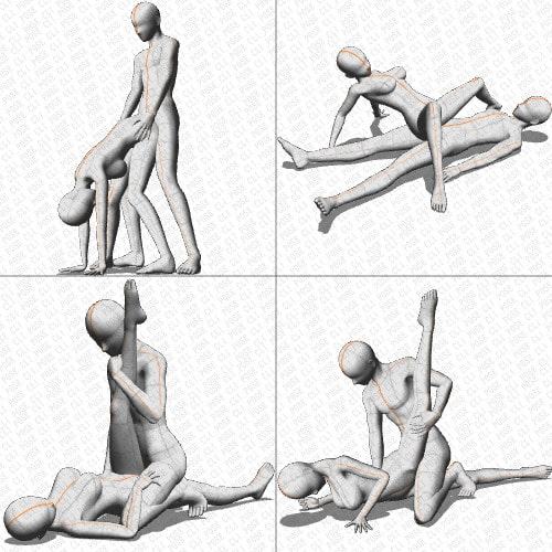 【ポーズ作画資料集016】48手ポーズ12点