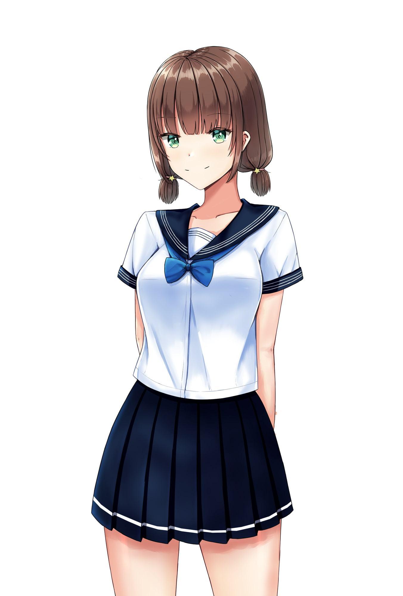 ビジュアルノベルの為のロイヤルティーフリーキャラクター:ホシコ