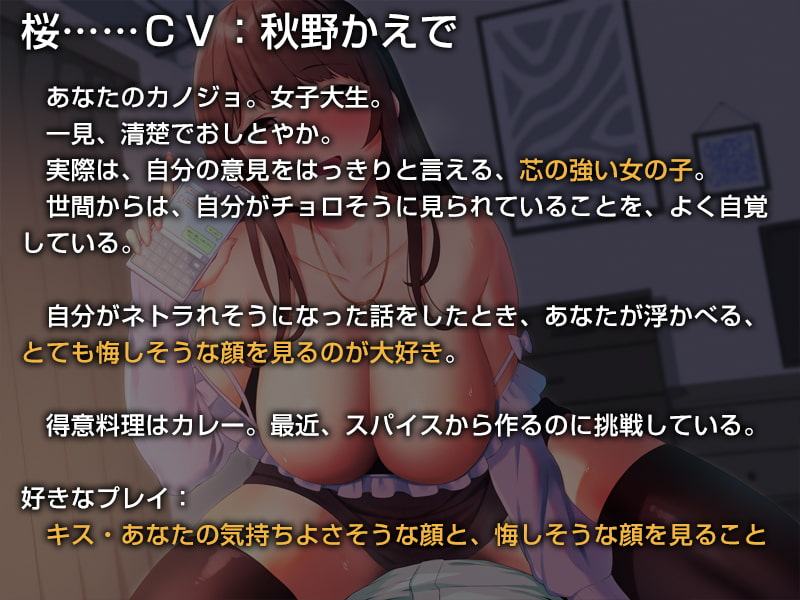 ネトラれそうで絶対にネトラれることのないカノジョ【バイノーラル】～絶対、キミに帰ってくるからね～