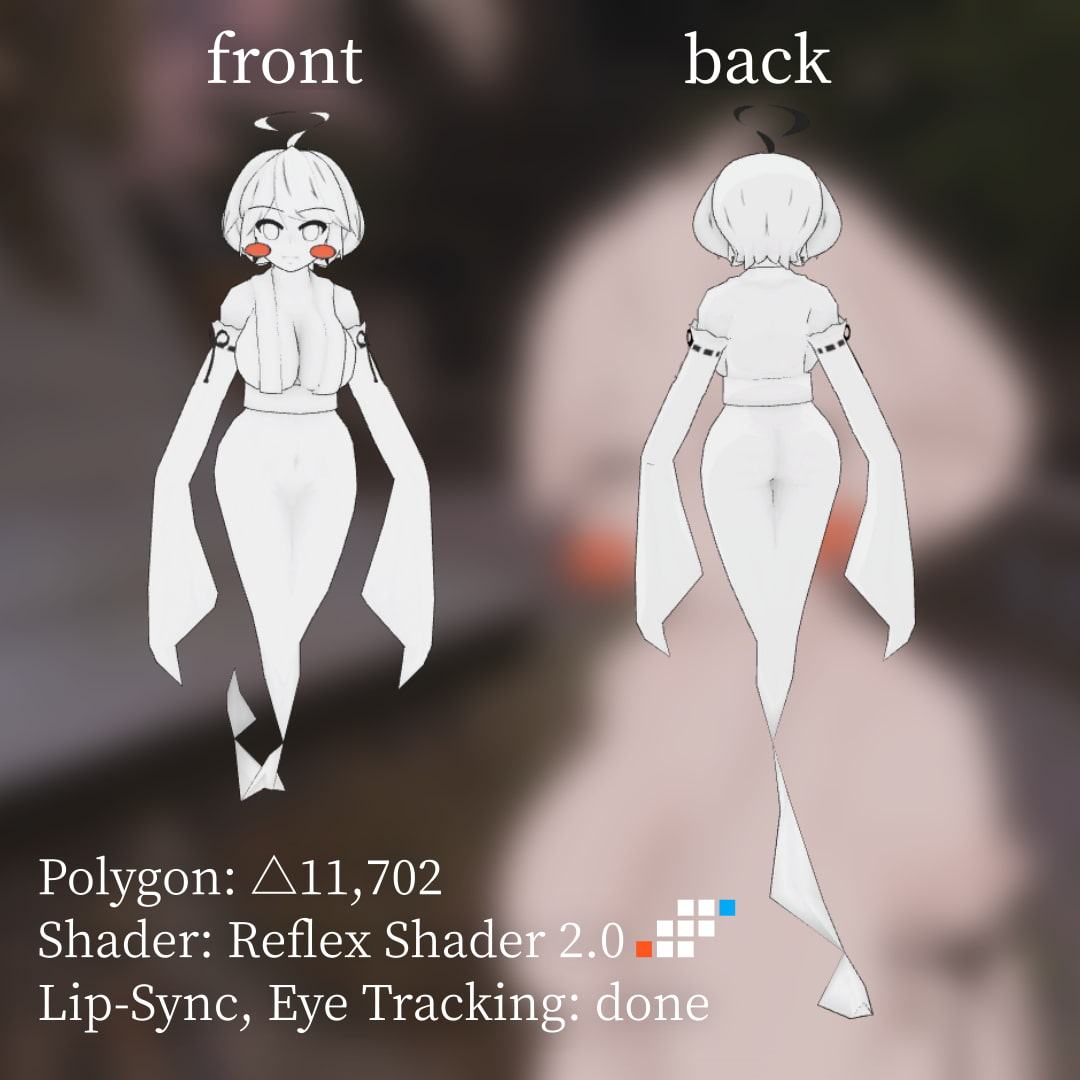 亜久涼子 - VRChat向けオリジナル3Dモデル