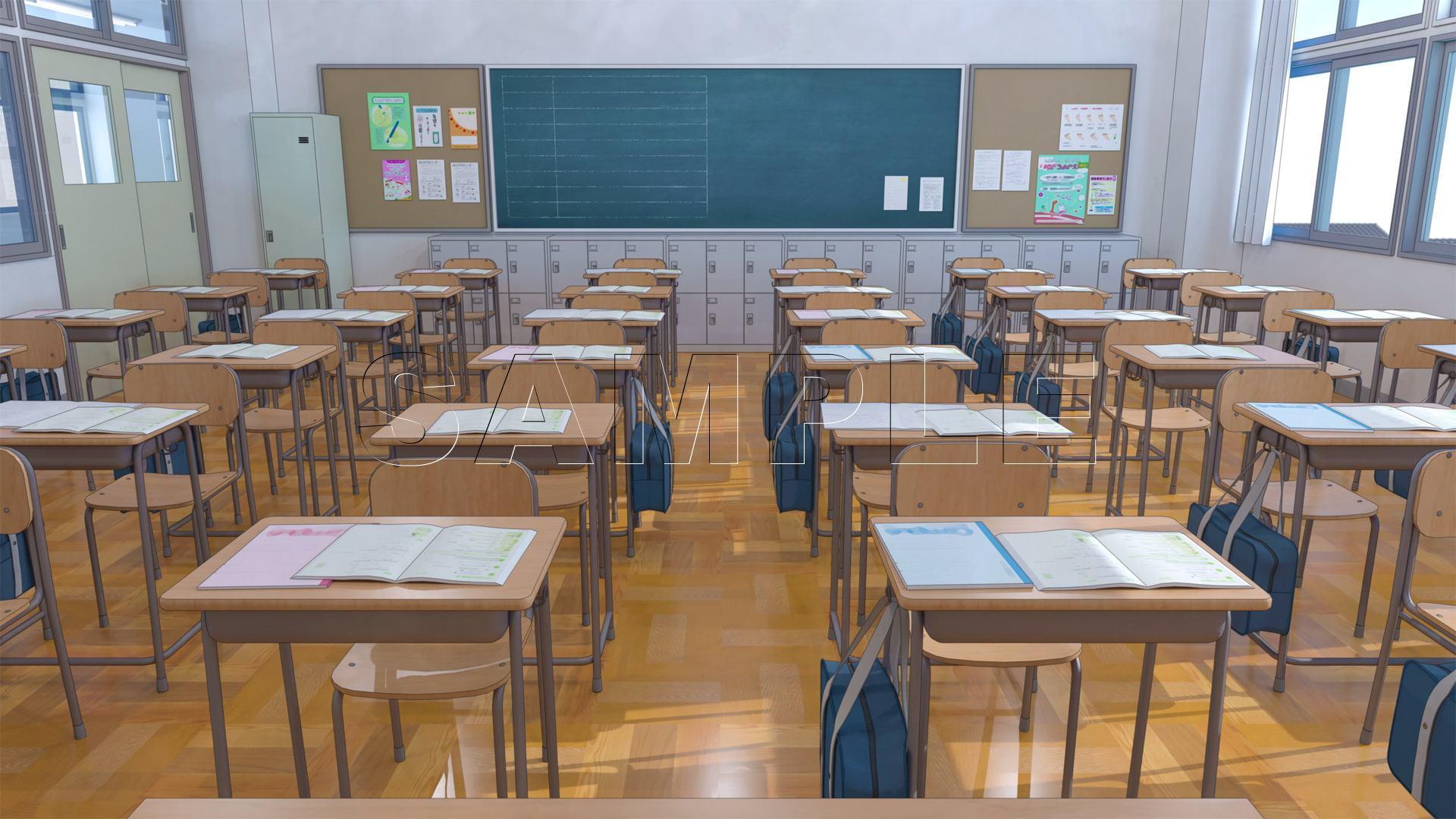 著作権フリー背景CG集 学校の教室