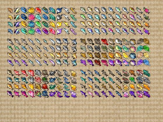 アイコンセット 08 ～海産物(魚)～