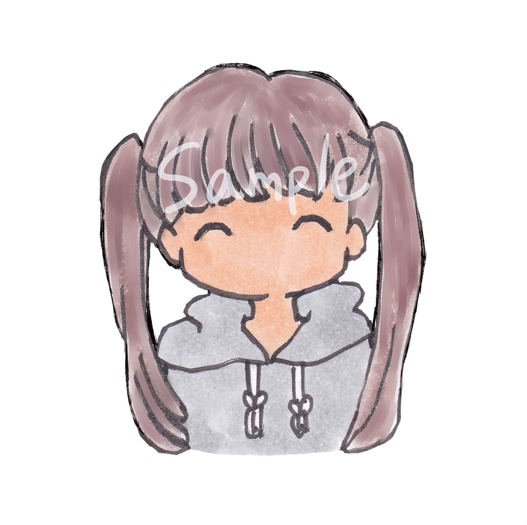【商用OK】ツインテール女の子イラスト/表情6つ