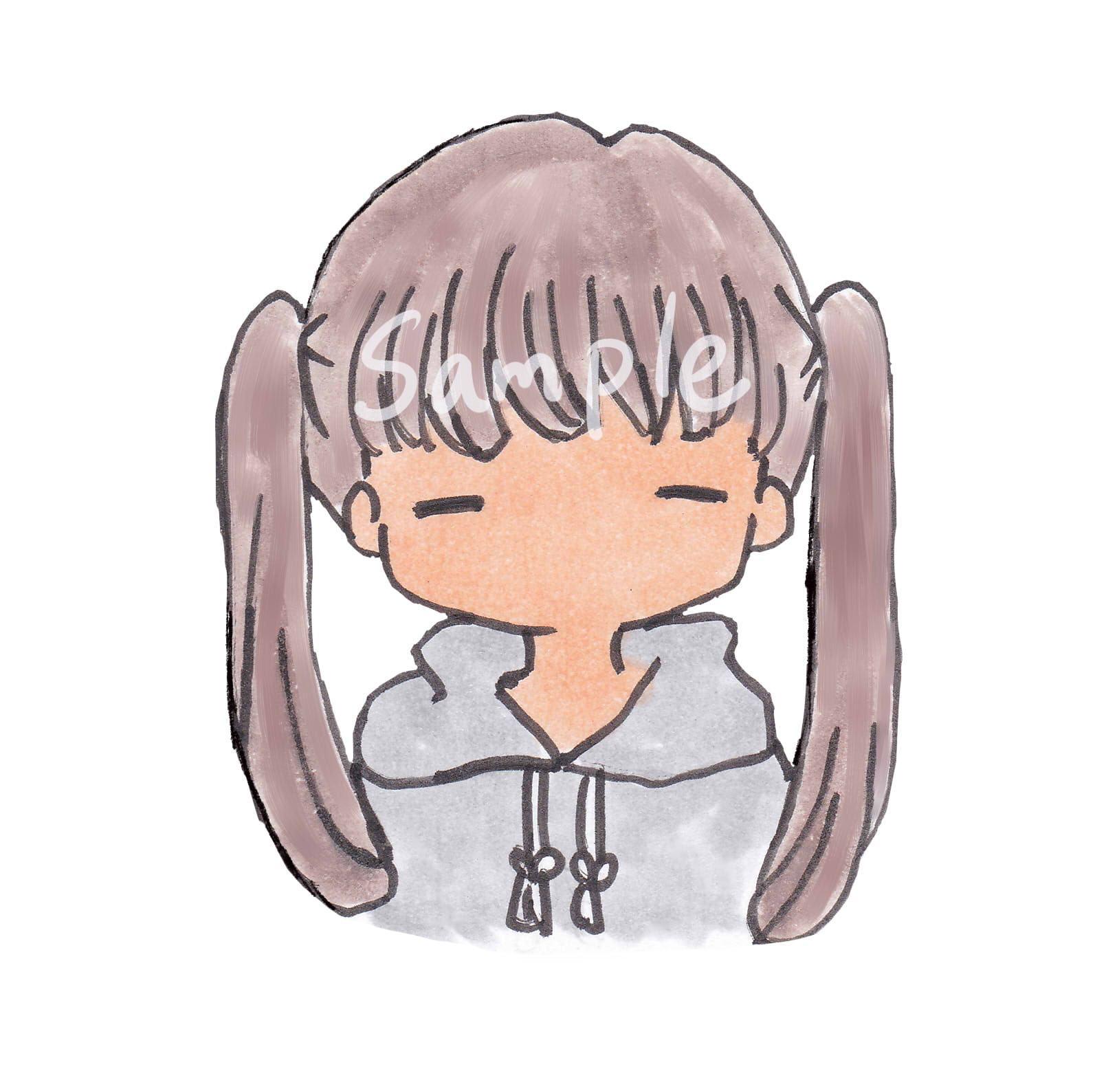 【商用OK】ツインテール女の子イラスト/表情6つ