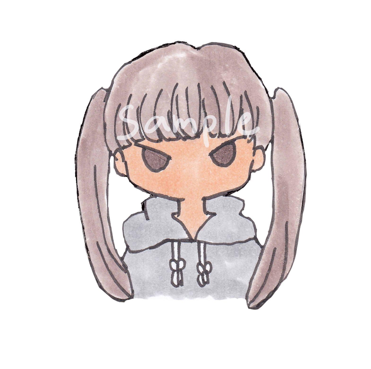 【商用OK】ツインテール女の子イラスト/表情6つ