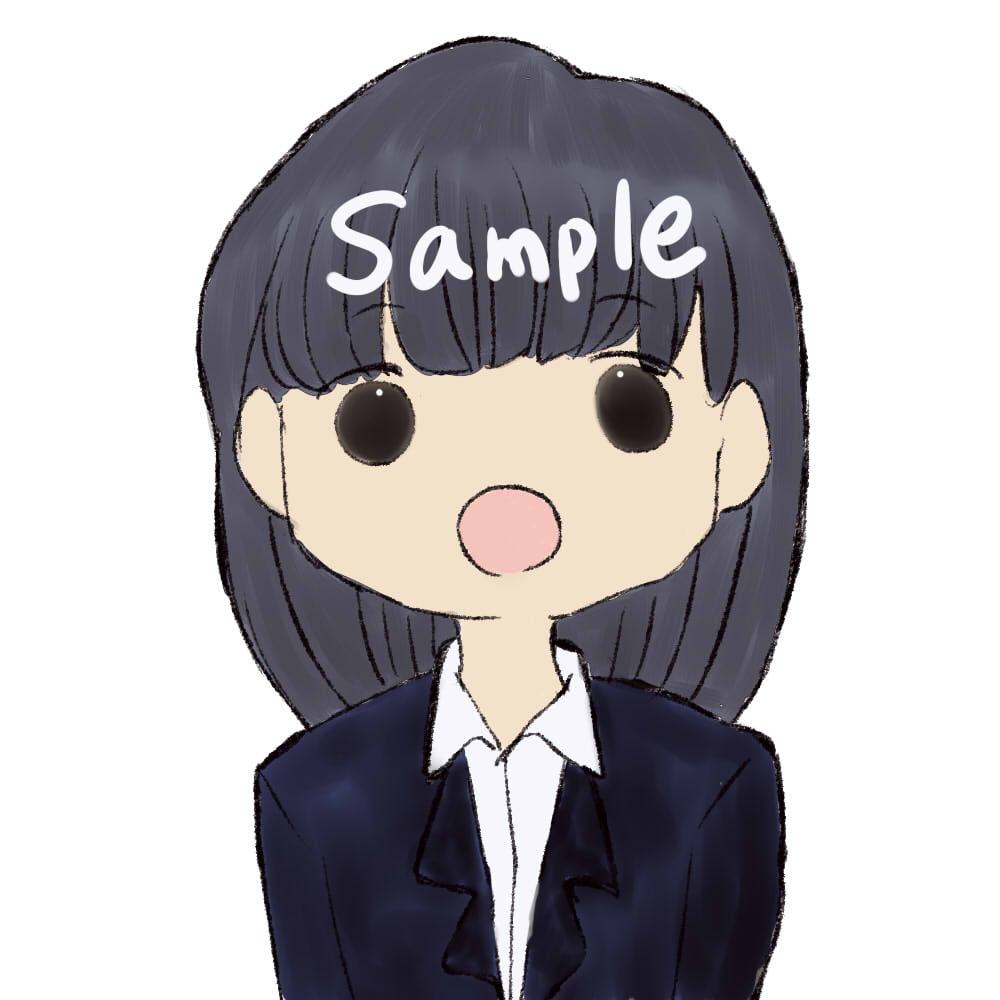 【商用利用OK】スーツ女の子イラスト/表情6つ