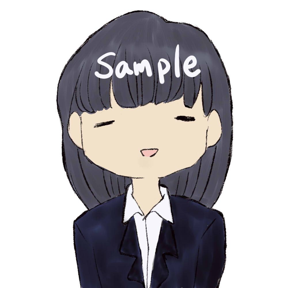 【商用利用OK】スーツ女の子イラスト/表情6つ