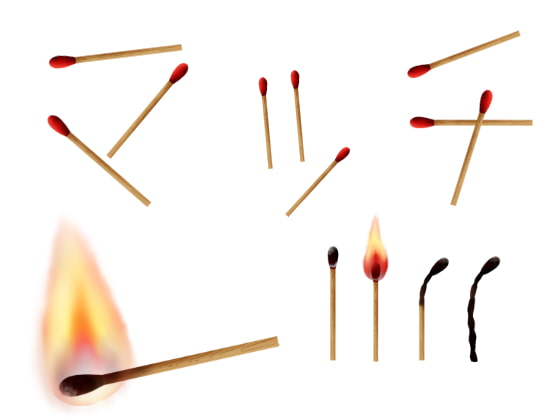 マッチイラスト素材