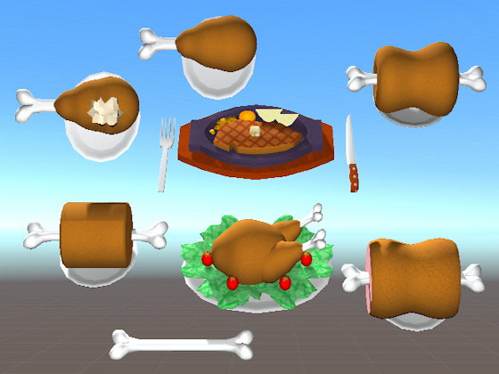 [商用利用OK]3D素材・肉肉肉肉肉肉肉セット