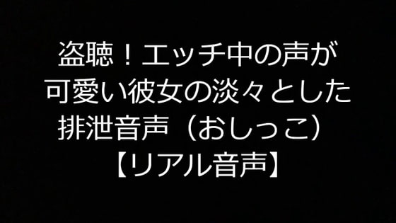 盗聴!エッチ中の声が可愛い彼女の淡々とした排泄音声(おしっこ)【リアル音声】