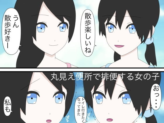 丸見え便所で排便する女の子