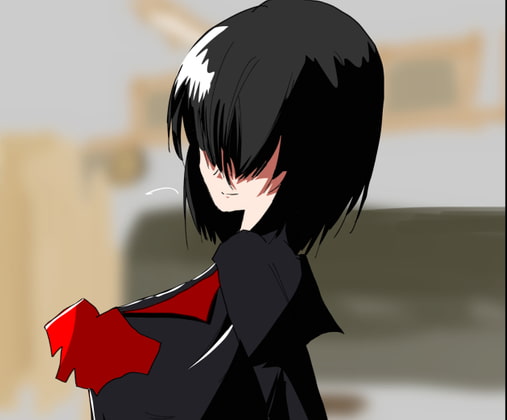 メカクレ黒セーラー服