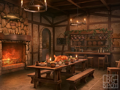 BG_豚の丸焼きが出る酒場