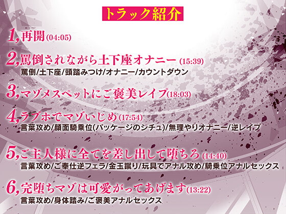 【マゾ向け男受け】マゾオナホくんを再教育してあげますね~ふたなりドS女の子様にマゾいじめされて玩具に堕とされるまで~【KU100バイノーラル】