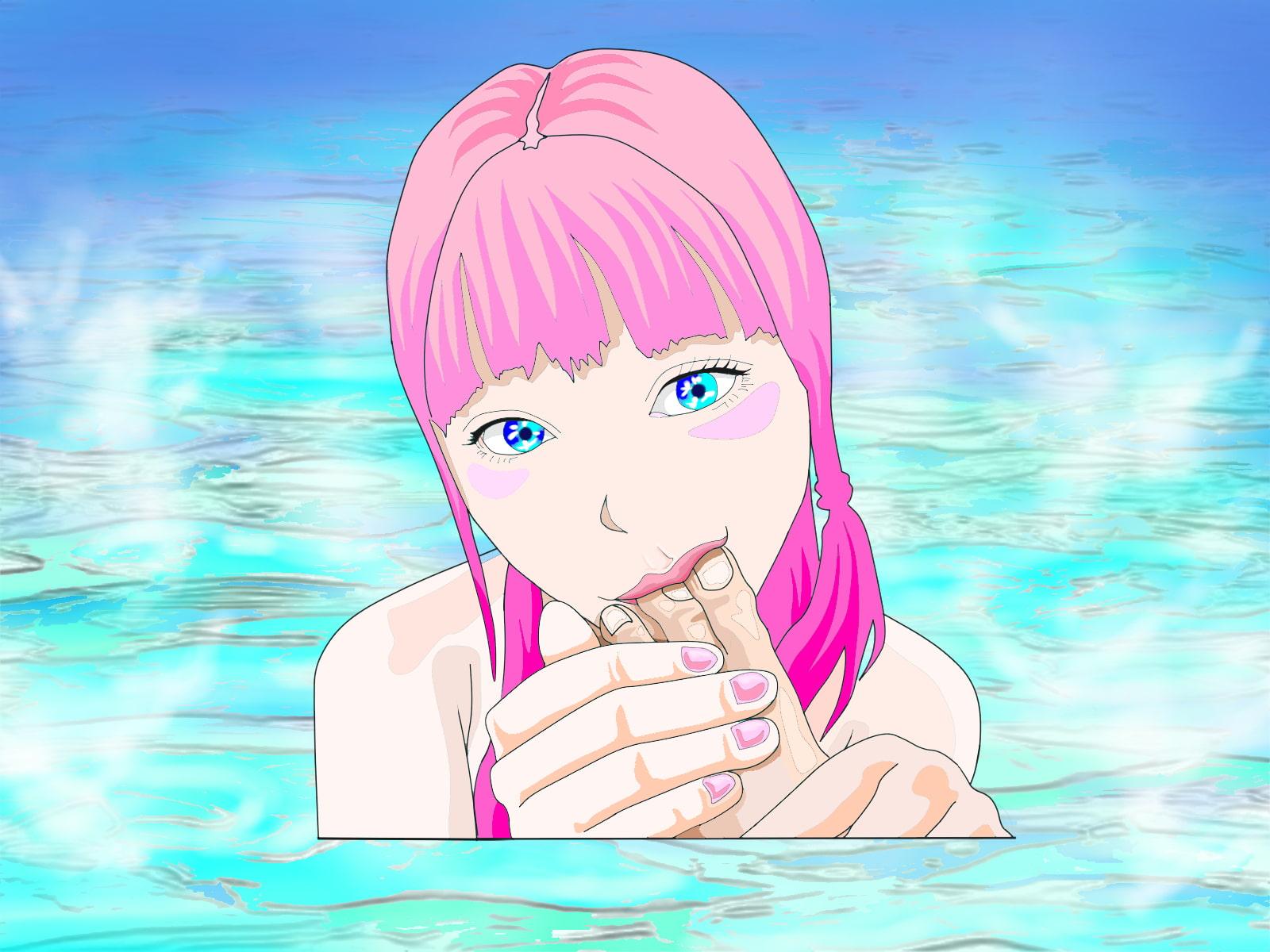 舌で指舐めマッサージ