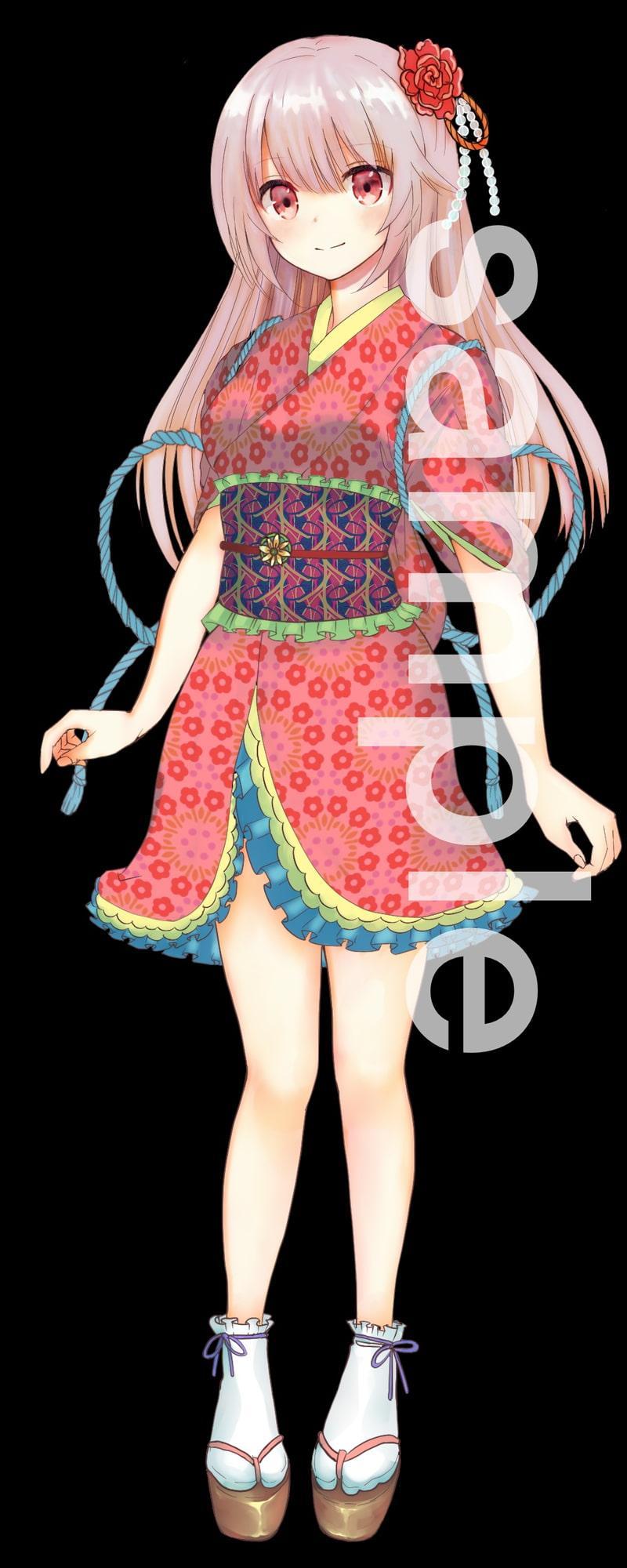 和装風の少女立ち絵3