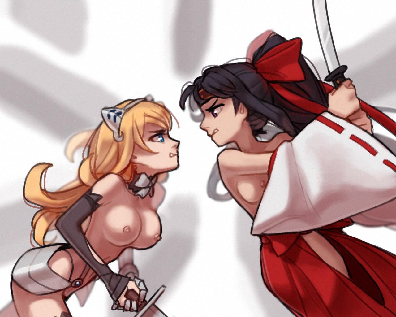 剣の王女-剣の戦い-死へのキャットファイト! スマッシュおっぱい!