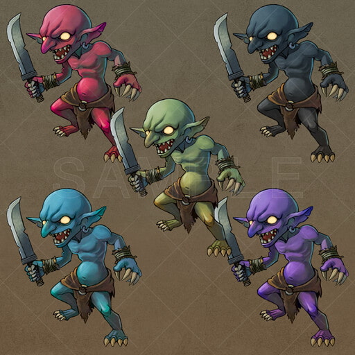 【2Dモンスター素材】ゴブリン