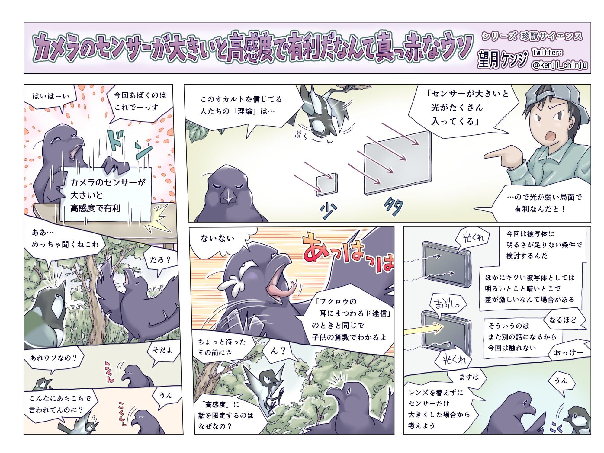 カメラのセンサーが大きいと高感度で有利だなんて真っ赤なウソ