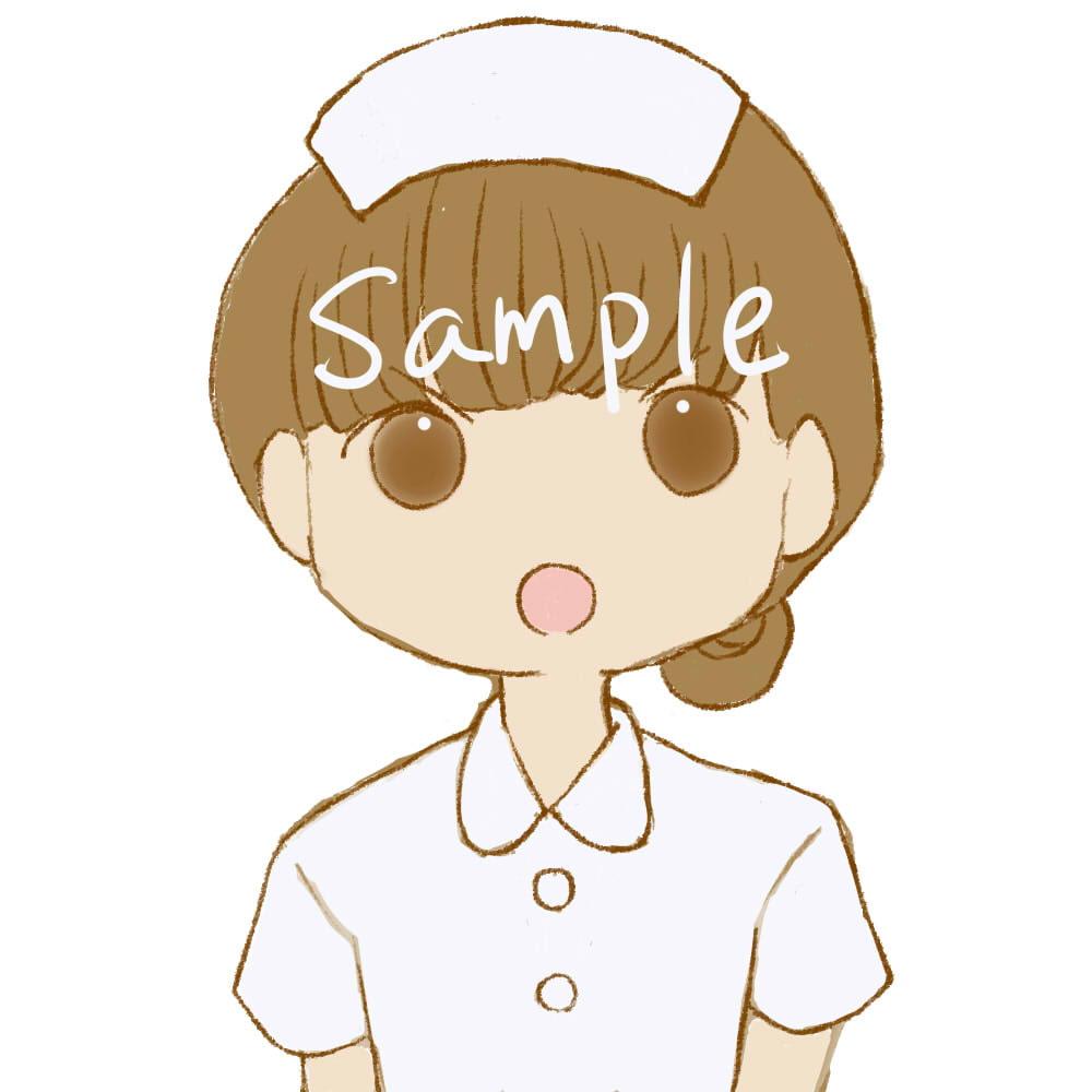 【商用利用OK】看護師女の子イラスト/表情6つ