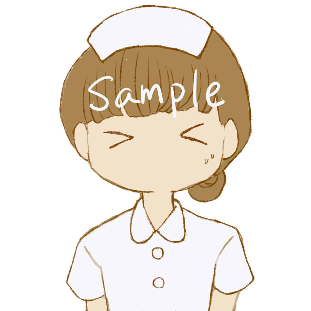 【商用利用OK】看護師女の子イラスト/表情6つ